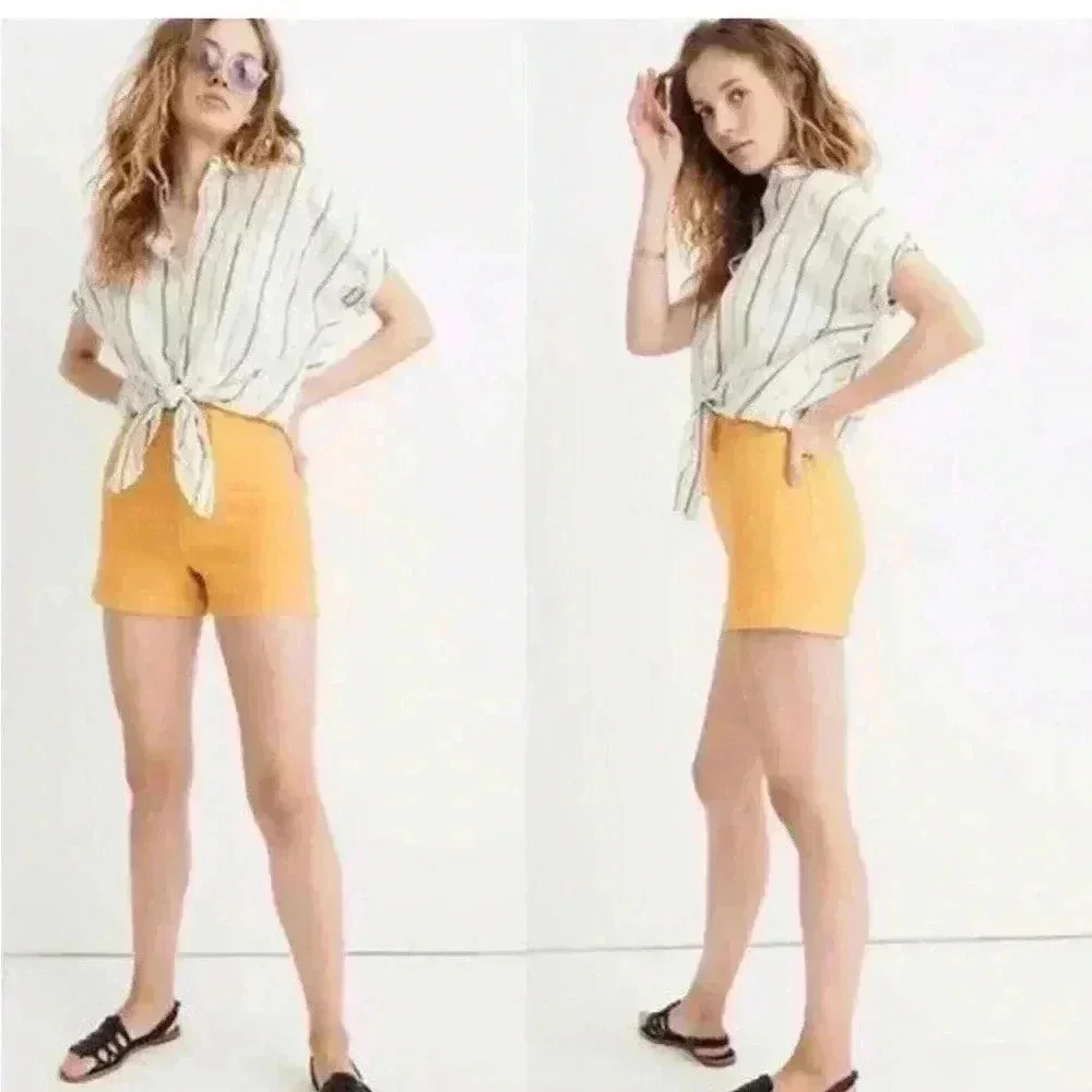 Madewell Emmet Canvas Short Orange size 26